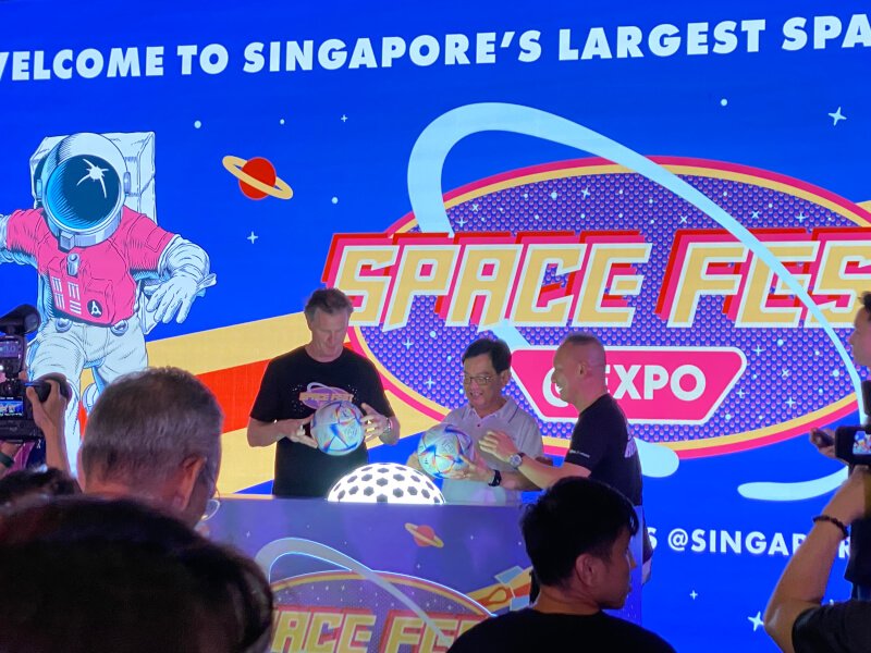 DPM Heng Swee Kiat inaugurating Space Fest 2022